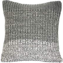 Hygge Gray Stripe Knit Pillow, Complete with Pillow Insert - £33.53 GBP