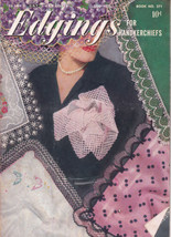 Edgings For Handkerchiefs Crochet Patterns 1951 Coats &amp; Clark 271 Hairpi... - $5.00