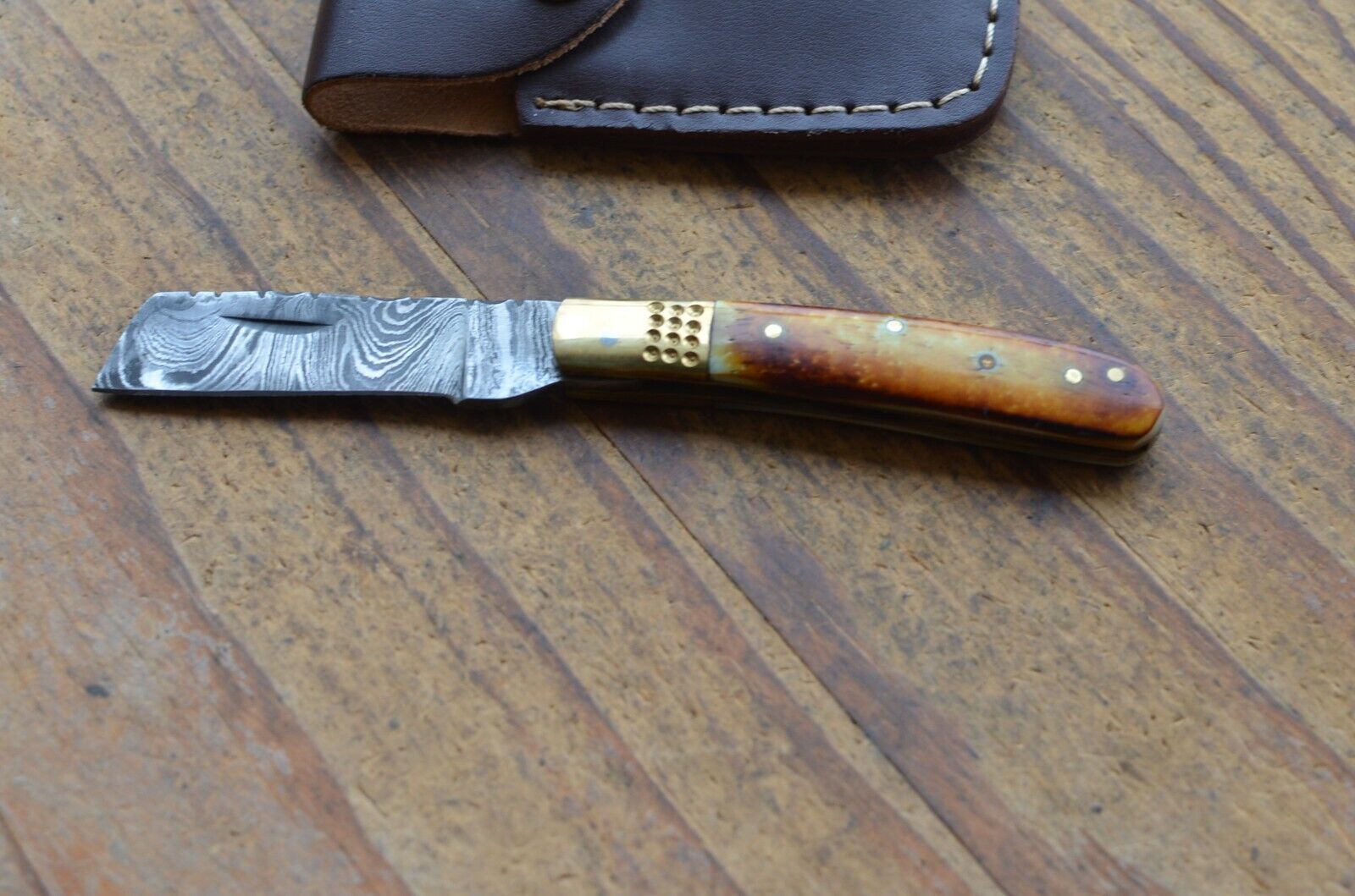 damascus custom made folding tando knife From The Eagle Collection 8682PR - $29.69