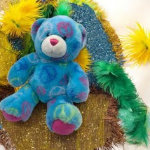 Build A Bear 2010 Peace Bear Turquoise Soft Plush 14” Cute Good Condition - $19.79