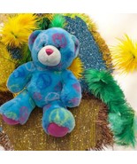 Build A Bear 2010 Peace Bear Turquoise Soft Plush 14” Cute Good Condition - $19.79