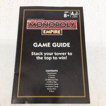 2013 Monopoly Empire Replacement Game Guide - £4.58 GBP