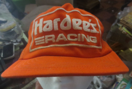 Vintage Hardee&#39;s SnapBack Racing Hat Cale Yarborough 1980&#39;s Olive Cap U.S.A Made - £29.10 GBP