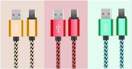 1.0 M Heavy Duty Braided Lead Usb Charger Cable For Android And Iphones - £1.98 GBP+