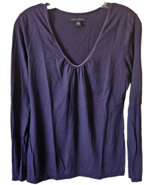 Banana Republic Womens Shirt Size Medium Dark Purple Rayon Blend L/S Exc... - £9.36 GBP