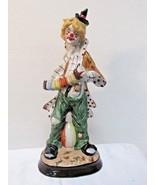 Vintage 11.5&quot; Hobo Clown Playing an Accordion with a Beach Ball Statue F... - $54.69 CAD