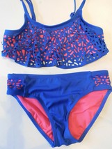 Swimsuit JUSTICE Girls 2 pc. Royal Blue/Hot Pink Sz 8 Only worn a few times (T) - $19.99