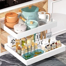 2 Pack Pull Out Cabinet Organizer, Extendable Slide Out Drawers For Cabinets Wit - £54.29 GBP