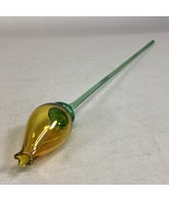 Handblown Yellow Glass Flower And Green Stem - 19”L - $19.79
