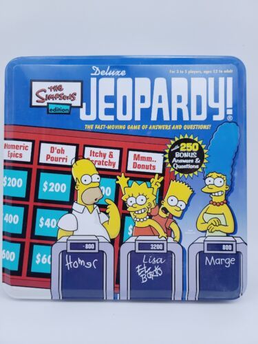 Primary image for  The Simpsons Edition Deluxe JEOPARDY! Game -Pressman Tin COMPLETE 