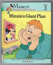 ORIGINAL Vintage 1990 Mickey Mouse Library #3 Minnie&#39;s Giant Plan Hardco... - $9.89