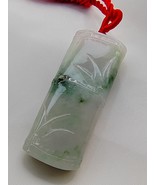 Icy Ice Green &amp; White Natural Burma Jadeite Jade Bamboo Knot Pendant # 1... - €642,78 EUR
