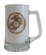  VANGUARD MARINE CORPS GLASS BEER MUG: CORPS BASE CAMP LEJEUNE N.C. GLAS... - $22.91 CAD