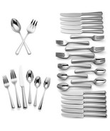 Lenox Swain 74 Piece Flatware Set Service For 12 Stainless 18/10 Classic... - £175.35 GBP