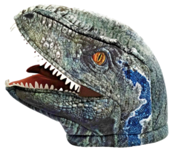 Universal Studios Jurassic World Dinosaur Over the Head Mask Blue Dan-Dee - £15.54 GBP