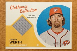 2012 Topps Heritage Clubhouse Collection Relic CCR-JWE Jayson Werth Nationals - $2.47