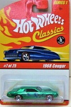 Hot Wheels 2005 Classic Series 1 Mint On Card Green 1968 Mercury Cougar #7 - £6.24 GBP