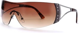 Wrap Around Sunglasses for Women Shield Flat Top Sunglasses (Gray) - £11.68 GBP