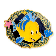 The Little Mermaid Disney Loungefly Pin: Flounder Shell Wreath - £17.30 GBP