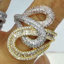 Monaco Design Luxury Crossover Stackable Rings For Women Wedding Cubic Zircon En - £24.89 GBP