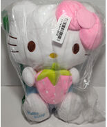 Sanrio Hello Kitty Strawberry Plush Large 18-20 Pink Bow NEW Bagged Kawaii - $18.78
