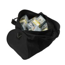 $510,000 New Series BLANK FILLER Aged Prop Money Bundles &amp; Duffle Bag - £569.29 GBP