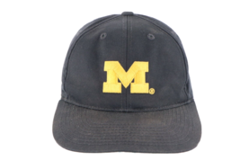 Vintage 90s Distressed University of Michigan Block M Snapback Hat Cap N... - £22.91 GBP