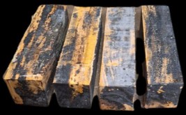 Four (4) Beautiful Spalted Sycamore Turning Blanks Lumber Wood 3&quot; X 3&quot; X 12&quot; - £39.52 GBP
