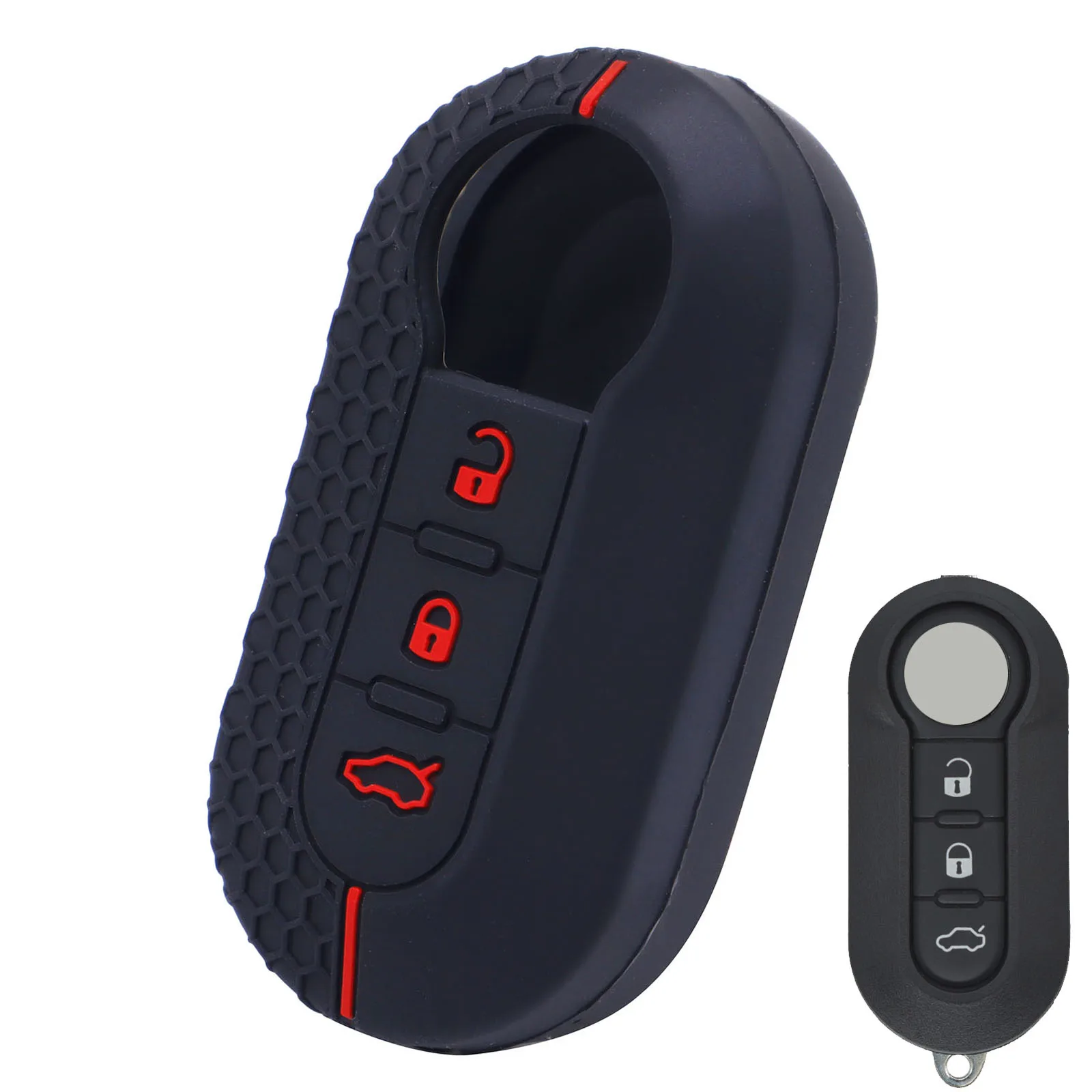 Silicone Remote Key Case for Fiat and Citroen Vehicles - XUKEY - £8.34 GBP