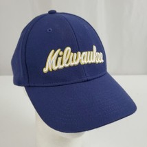Nike Team Milwaukee Brewers Hat Cap Strapback Embroidered Script Wool Bl... - £14.93 GBP
