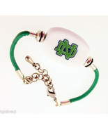 Fenton Collegiate Logo Leather Cord Bracelet Notre Dame Milk Glass NCAA ... - £34.20 GBP