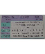 Youth Brigade 1992 Ticket Stub Whiskey A Go Go VG+ Hollywood California ... - $17.51 CAD