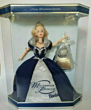2000 Mattel Millennium Princess Barbie Blonde With Keepsake Ornament BD11 - £719.41 GBP