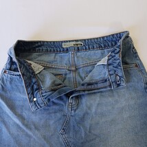 Topshop Moto RN#125149 Women's Blue Denim Frayed Mini Skirt Size 8 Waist 28" image 9