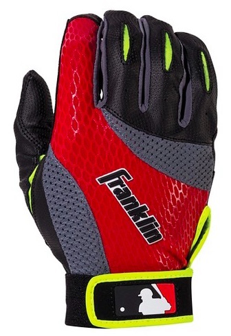 Franklin Sports 2nd Skinz Batting Gloves - Youth Large - Black/Red NEW Play Ball - $12.94