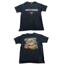 Vintage 1998 Harley Davidson Rules Fullerton LA CA T Shirt Sz M Black Ma... - $24.70