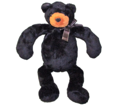 Mary Meyer Black Bear 12&quot; Plush Stuffed B EAN Bag Animal Brown Ribbon Floppy 2002 - £12.38 GBP