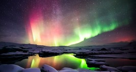 BEAUTIFUL NORTHERN LIGHTS AURORA BOREALIS  8X10 Glossy Photo - £6.72 GBP