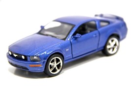New 5&quot; Kinsmart 2006 Ford Mustang GT Diecast Model Toy Car 1:38 Blue - £14.08 GBP