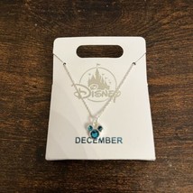 Disney Parks Birthstone Mickey Mouse Icon Necklace Birthday Birth Month December - $23.36