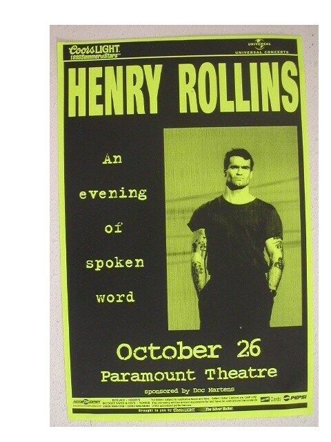 The Henry Rollins Band Poster Concert Black Flag - $8.99