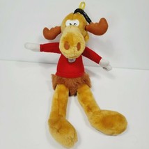 Bullwinkle Moose Plush Stuffed Animal Red Shirt Nanco 11&quot; Rocky And Bullwinkle - £15.56 GBP