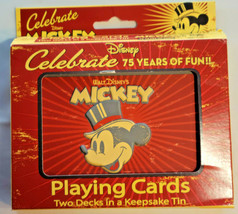 Celebrate Mickey Mouse 75 Years Of Fun Collectible Filmography Playing Cards - £23.58 GBP