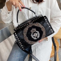 Bag women fashion designer rhinestone loops quality artificial leather boston messenger thumb200
