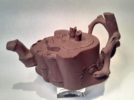 Vintage Chinese Yixing teapot in the shape of a bamboo root - £232.72 GBP