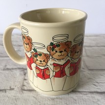 Vintage Enesco Lucy and Me Coffee Mug Angel Bear Choir 1985 Ceramic Chri... - $131.22 MXN