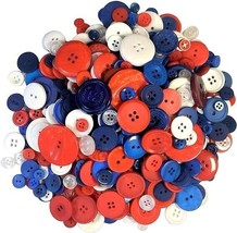 Resin Buttons 4th of July Jewelry Making Sewing Supplies Red White Blue ... - $15.35