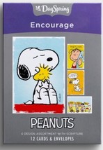 Box of 12 Encourage Cards Featuring the Peanuts {DaySpring} 74870 - New - £7.88 GBP