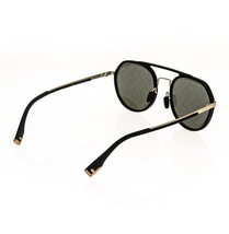 FENDI LIGHT 40054 Black Gold FF Mirror Print Round Metal Sunglasses FE40... - £386.91 GBP