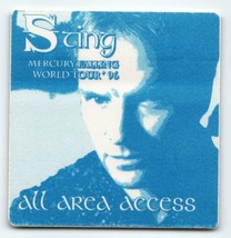 Sting Backstage Pass Original 1996 World Tour Vintage Pop Rock Police Cloth Blue - £8.54 GBP